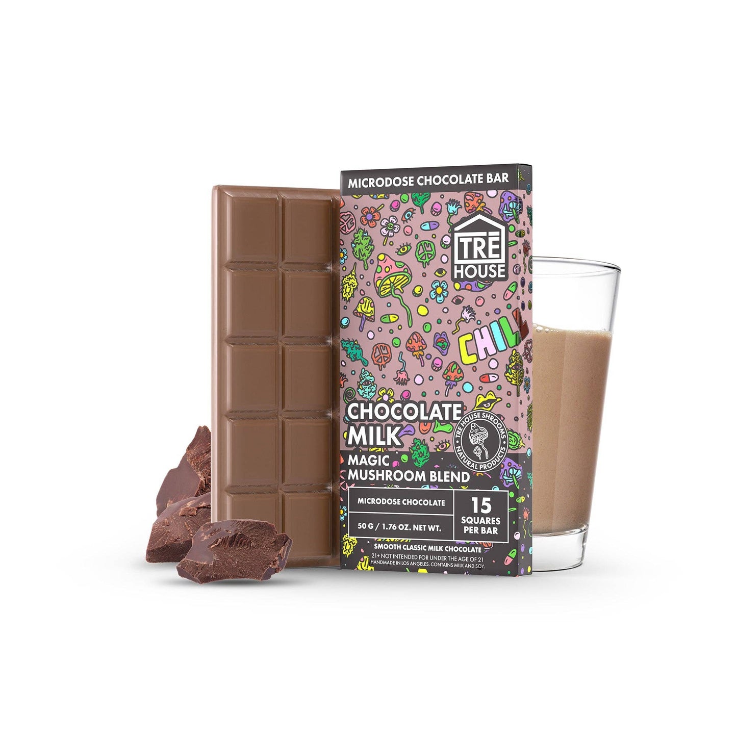 Tre House Mushroom Chocolate Bar – 10ct