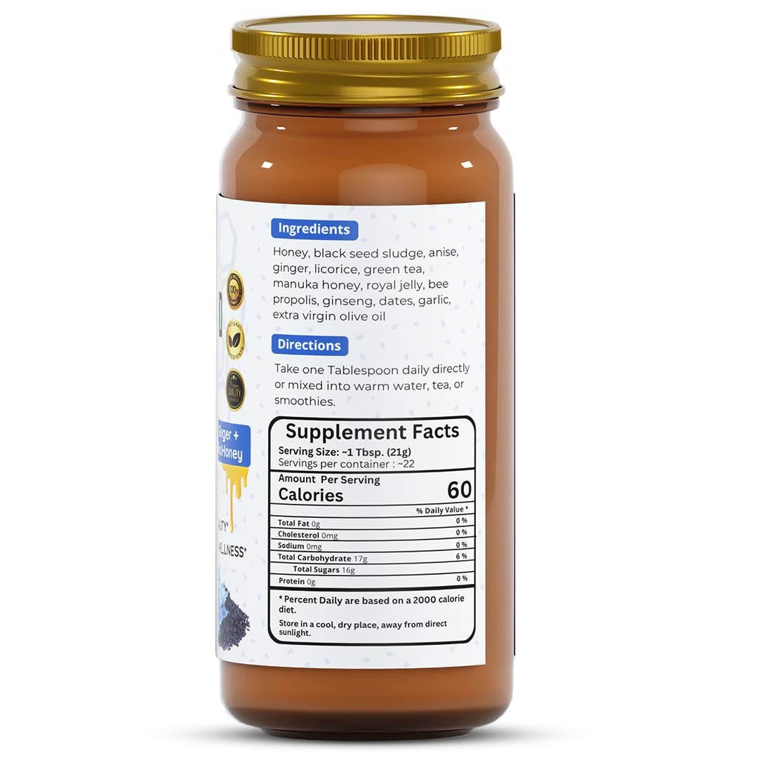 Black Seed Honey 16oz | Honey and Black Seed Mix Blend