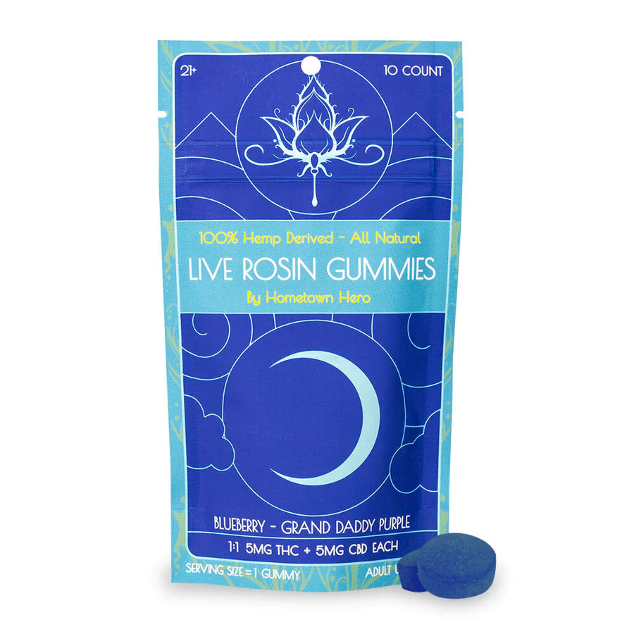 Delta-9 5mg Live Rosin Gummies + CBD